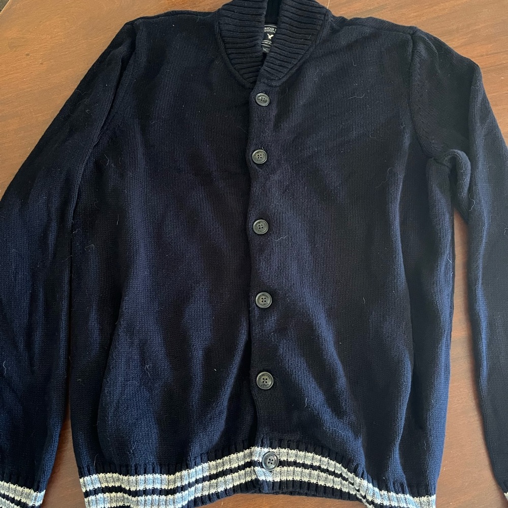 American Eagle Outfitters Navy Cardigan Sweater